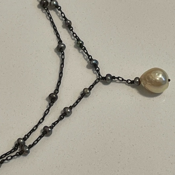 RARE! Vintage 1990’s Ten Thousand Things Double Strand Tahitian Pearl Necklace - Picture 6 of 8